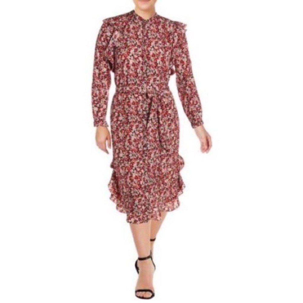 NWT Lauren Ralph Lauren Vasha Floral Ruffle Shirt Dress – Size 4 - Picture 4 of 7